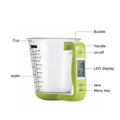 🥣 Taza Medidora Digital con Pantalla LCD