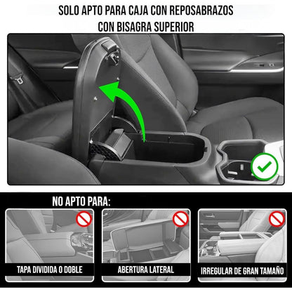 Reposabrazos Inteligente: Maximiza el Espacio y el Orden en tu Vehículo.