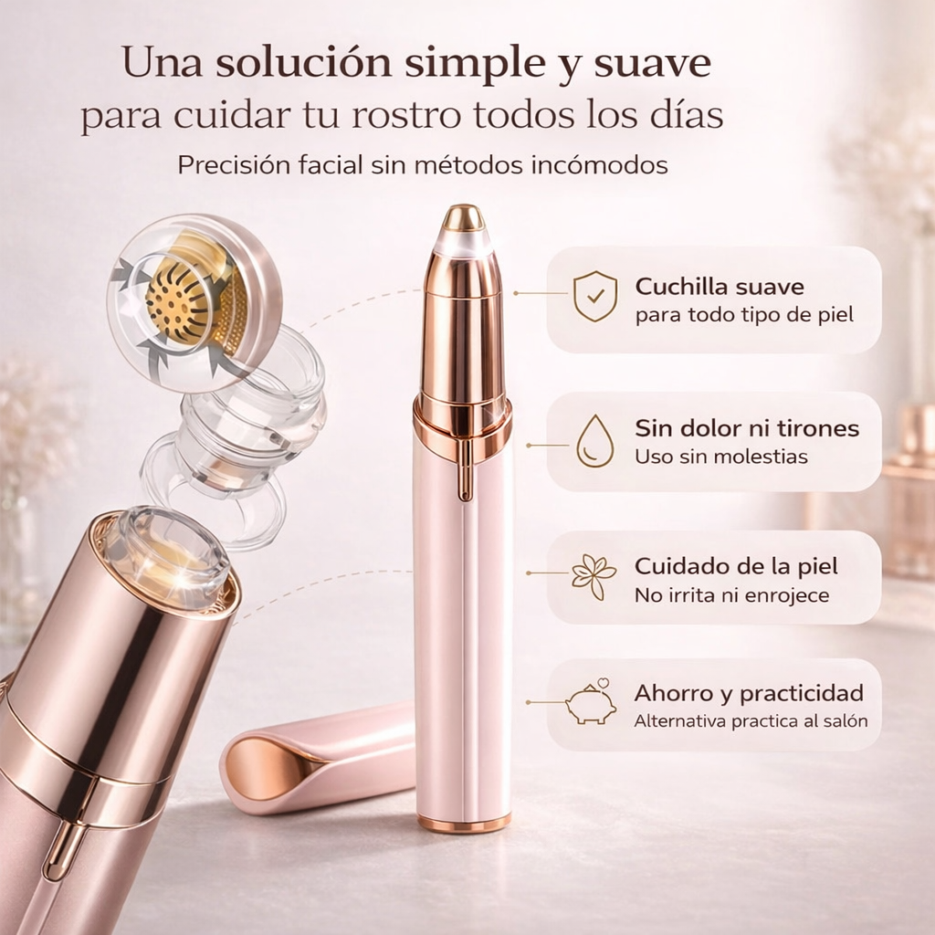 Depiladora Facial de Presicion 2 en 1 - Piel suave y sib irritación
