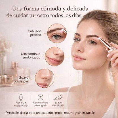 Depiladora Facial de Presicion 2 en 1 - Piel suave y sib irritación