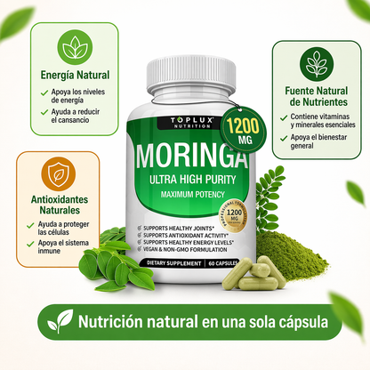 TOPLUX MORINGA 1200MG - ENERGIA NATURAL PREMIUM