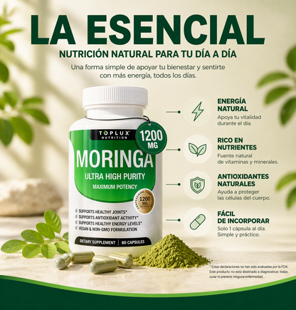 TOPLUX MORINGA 1200MG - ENERGIA NATURAL PREMIUM