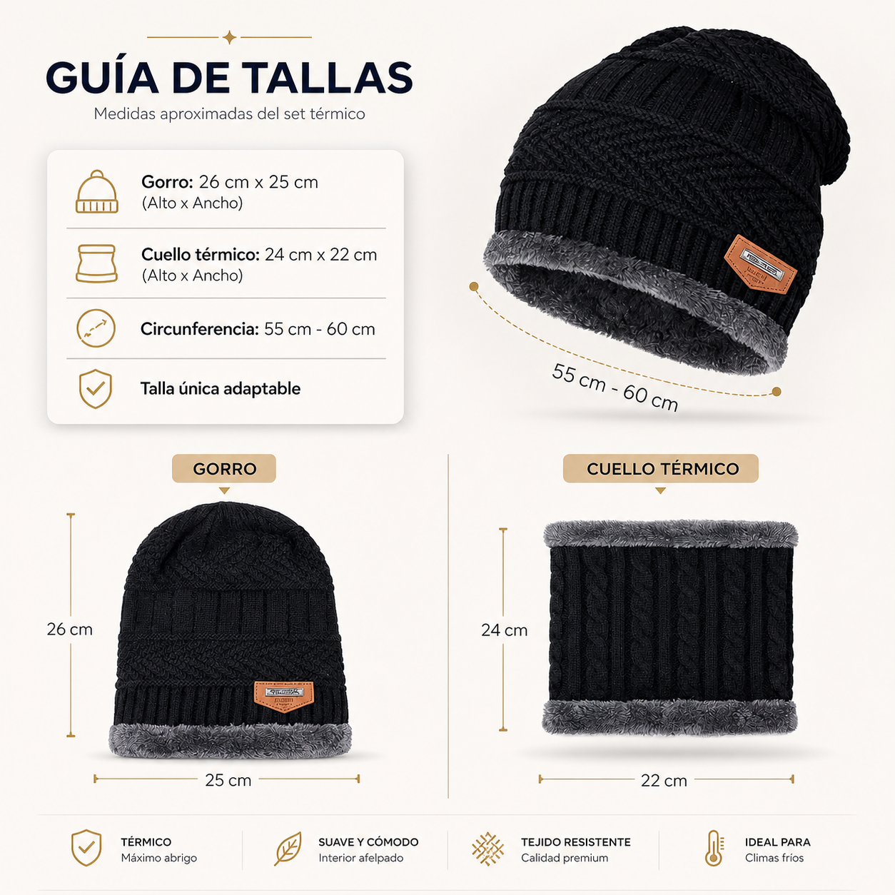Oferta Especial 2x1 en Gorro y Cuello Térmico Ultra-Warm