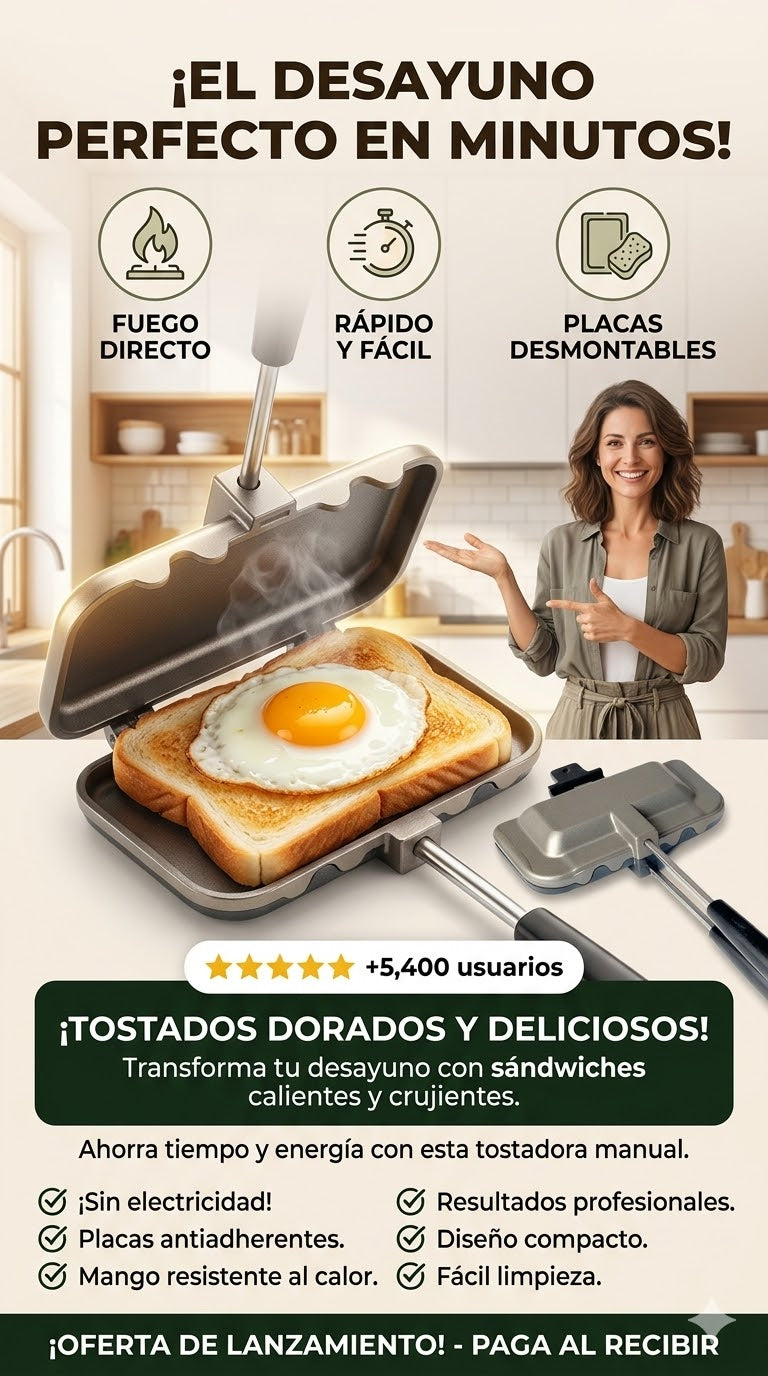 Sarten doble cara para Sandwiches